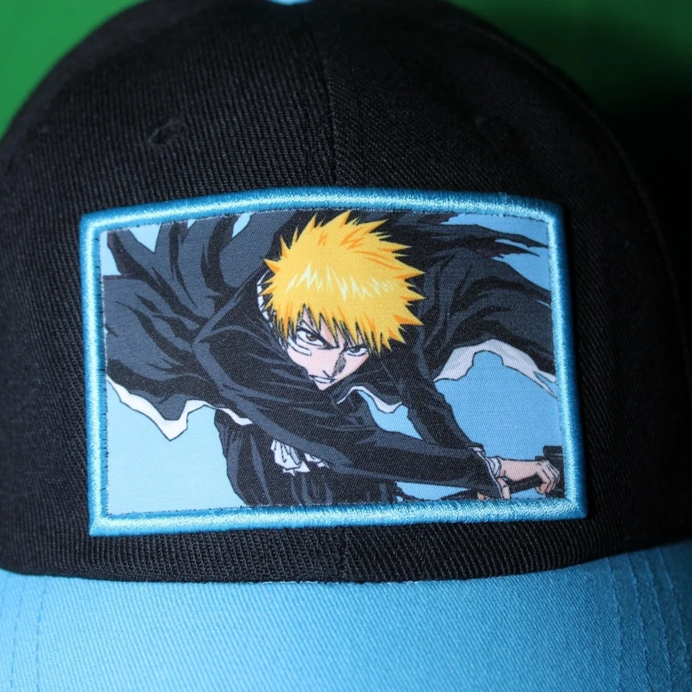 Bleach Anime Series TV Ball Cap Adjustable‎ Strap Black/Blue Hat Men's OS